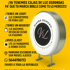 Caja de Luz Circular 50,60,80 y 100 CM